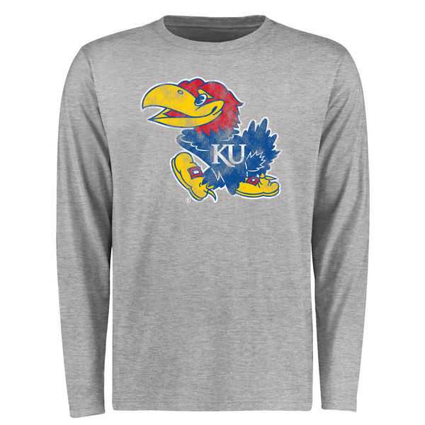 Kansas Jayhawks Big x26 Tall Classic Primary Long Sleeve WEM T-Shirt - Ash,We sell and wholesale Kansas Jayhawks Big x26 Tall Classic Primary Long Sleeve WEM T-Shirt - Ash on line form chian!